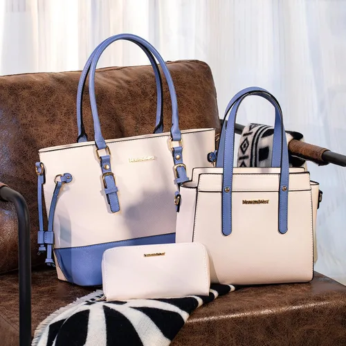 Vista 2 de Montana West Monederos y bolsos para mujer, juego de 3 piezas de bolso y cartera