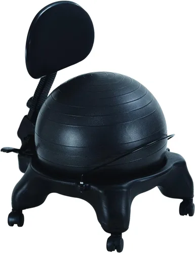 Vista 3 de Aeromat Silla de bola de ejercicio ajustable para sentarse activa, soporte de columna vertebral, silla de oficina para sentarse prolongadamente