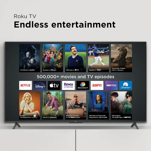 Vista 7 de TCL 50S455, modelo 2022 - Class 4-Series, Smart TV, Roku, resolución 4K UHD HDR, de 50 pulgadas