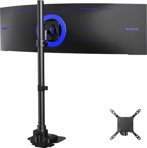 Vista 13 de VIVO Soporte de escritorio para monitor LCD individual de 13 a 38 pulgadas de alta resistencia, para 1 pantalla estándar a ultra ancha de hasta 38