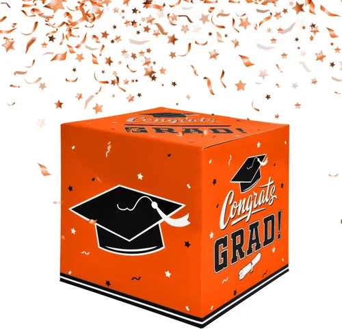 Vista 7 de Gatherfun Decoraciones de fiesta de graduación, caja de tarjetas de graduación para regalos de fiesta de graduación, suministros de fiesta