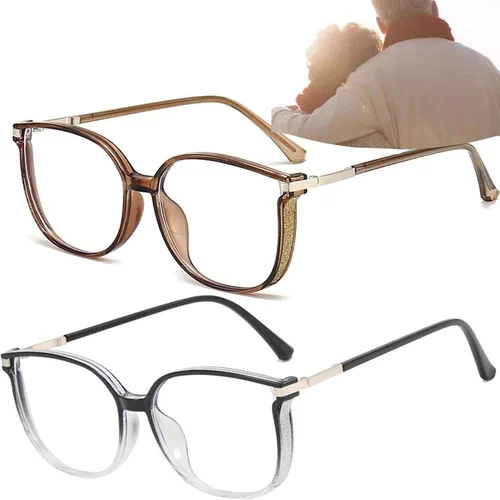 Vista 5 de Gafas de lectura de luz anti-azul portátiles de moda para mujer, con diamantes brillantes