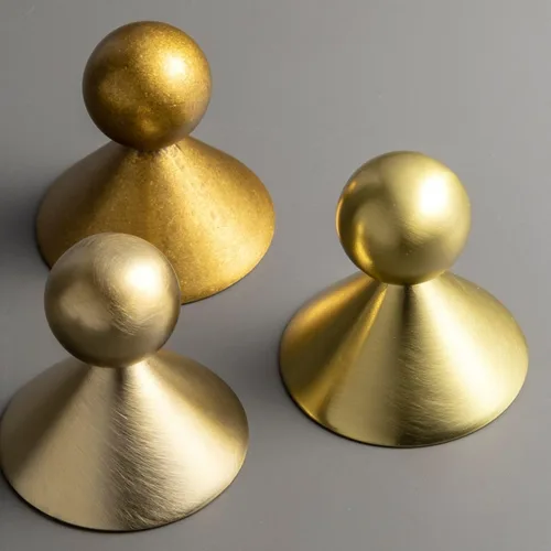 Vista 2 de Goo-Ki Perillas de gabinete de cocina para cajón, accesorios de aleación de zinc de latón antiguo, paquete de 6 tiradores de bronce vintage de un