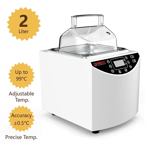 Vista 2 de 4E's USA Baño de agua - Baño de agua eléctrico digital de laboratorio de 2 litros con control preciso de temperatura, doble función de seguridad