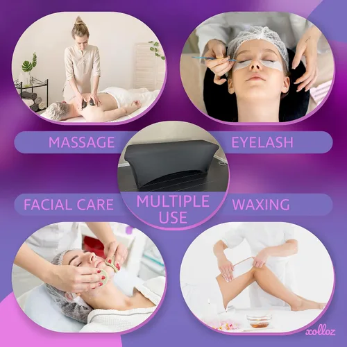 Vista 7 de Funda para mesa de masaje, funda elástica negra de 6 pies para cama de masaje, cubierta de cama de pestañas para spa o salón, envoltura de mesa