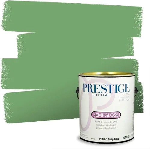Vista 190 de PRESTIGE Pintura exterior e imprimación en uno, aloe, plano, 1 galón