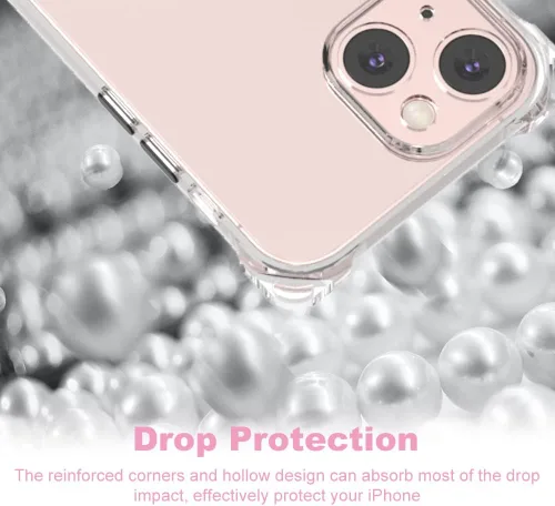 Vista 4 de Funda transparente para iPhone 13 con correa cruzada ajustable desmontable, ajuste delgado, funda protectora a prueba de golpes con cordón de hombro
