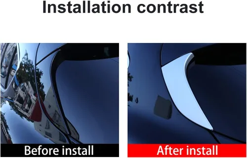 Vista 2 de ABS cromado para Alfa Romeo Stelvio 2017-2019 coche exterior puerta trasera panel decorativo TRIM Auto Accesorios