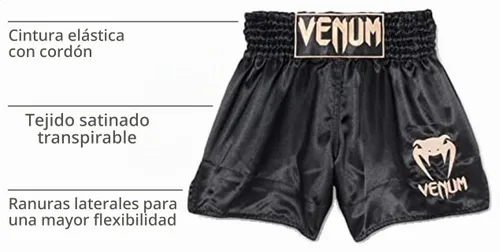 Vista 4 de Venum Muay Thai Shorts Clásico Negro/Dorado