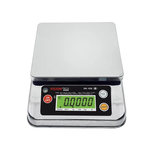 Vista 9 de VisionTechShop VK-2D - Báscula de cocina de alimentos de alta calidad de 0.00 oz, conmutable en libras/oz/kg/g, báscula de alimentos con placa
