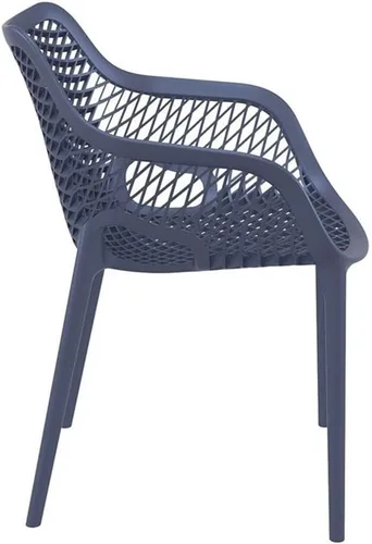 Vista 6 de Compamia Air XL - Silla de comedor para patio al aire libre, color gris oscuro (juego de 2)