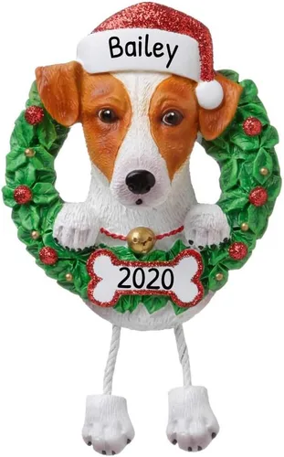 Vista 35 de Adornos de Navidad personalizados para perros 2024 – Corona de perro Beagle Adornos de Navidad para amantes de los perros, adorno de primera Navidad
