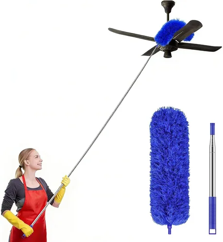 Vista 8 de SetSail Plumeros extralargos con poste de extensión de 100 pulgadas para Gris