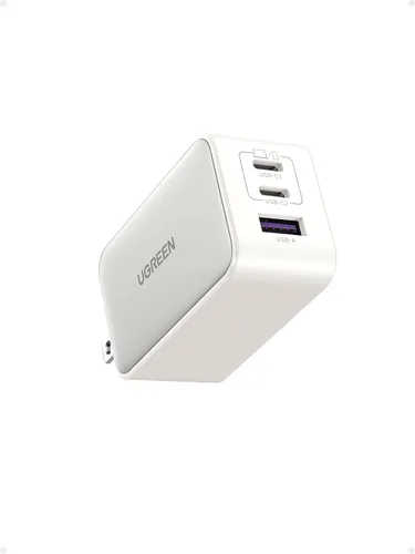 Vista 11 de UGREEN Nexode Cargador de pared GaN USB C de 65W, adaptador de corriente compacto plegable de 3 puertos y carga rápida para iPhone serie 17/16/15