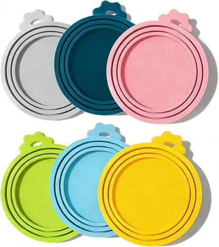 Vista 15 de Cubiertas para latas de alimentos, paquete de 3 tapas de silicona para alimentos y 1 cuchara para latas, se adapta a la mayoría de alimentos