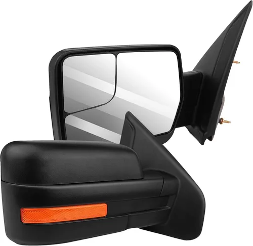 Vista 23 de Espejos de remolque Compatibles con Ford F150 1997-2003, cabina estándar y extendida (no para modelos de 4 puertas), espejos de remolque izquierdo