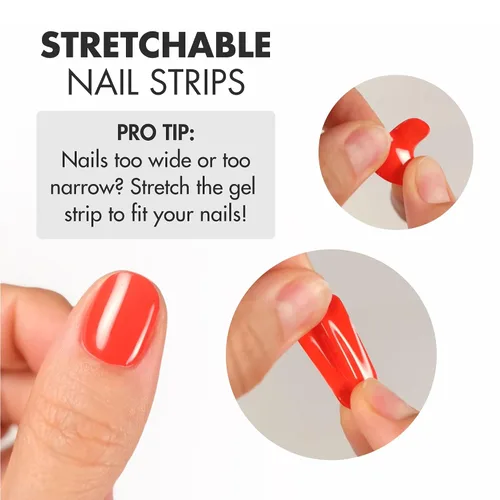 Vista 5 de MOYOU LONDON Tiras de uñas de gel semicuradas, 20 unidades, envolturas de uñas para manicura de calidad de salón, funciona con cualquier lámpara UV