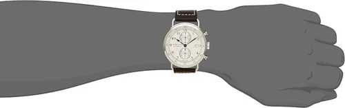 Vista 4 de Hamilton H77706553 Reloj automático suizo marrón para hombre con pantalla analógica, Tono-plateado, Cronógrafo
