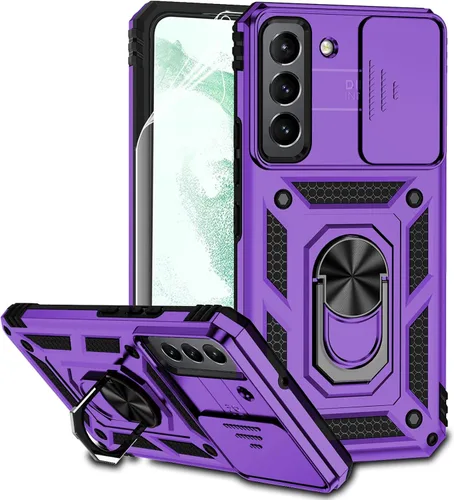 Vista 14 de Funda para Samsung Galaxy S22 con cubierta para lente de cámara, protector de pantalla HD, doble capa de grado militar, probada contra caídas