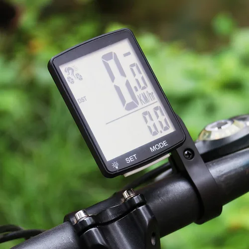 Vista 5 de Computadora inalámbrica para bicicleta, 20 multifunciones, velocímetro de bicicleta impermeable real, odómetro de ciclismo con pantalla LCD grande