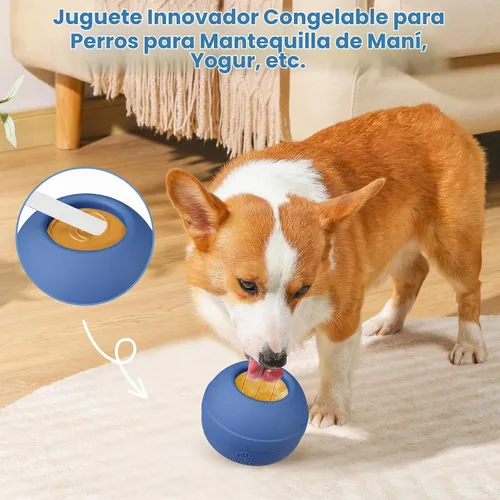 Vista 2 de Juguete Interactivo de Larga Duración para Lamer para Perros, Enriquecimiento Rellenable para Perros para Mantenerlos Ocupados, Juguetes Masticables