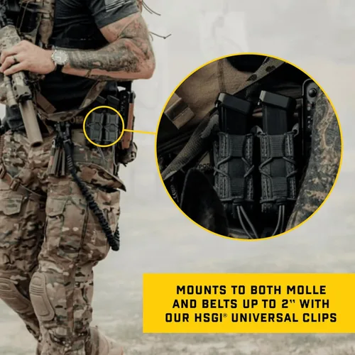 Vista 4 de High Speed Gear MOLLE - Funda para esposas montadas Funda universal para esposas que se adapta a cadenas y puños con bisagras