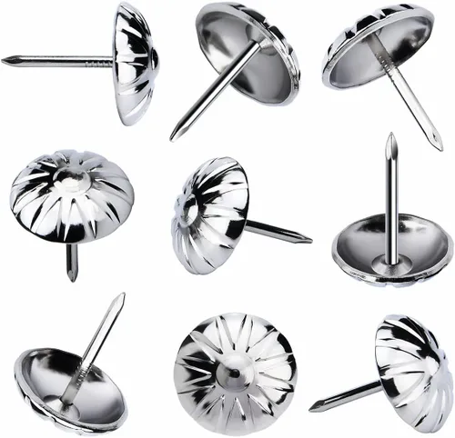 Vista 19 de Tachuelas de tapicería para muebles, clavos de tapicería negros de 3/4 pulgadas, tachuelas decorativas, 100 tachuelas de muebles resistentes