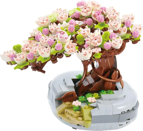 Vista 12 de MEIEST Mini bloques de construcción, ramo de flores, conjunto de modelo de plantas, flores artificiales creativas de bricolaje, colección botánica