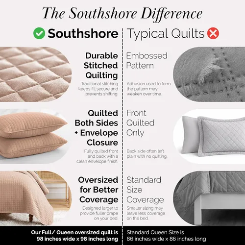 Vista 27 de Southshore Fine Living, Inc. Juego de edredón individual XL, colcha de microfibra acolchada, juego de edredón individual con funda de almohada, ropa
