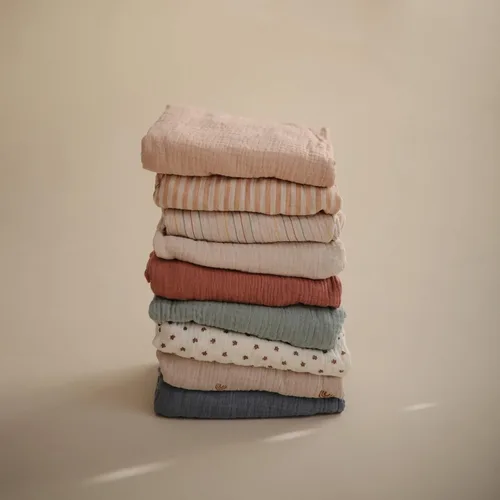 Vista 6 de mushie Funda de cambiador de muselina ajustada extra suave (Rosado)