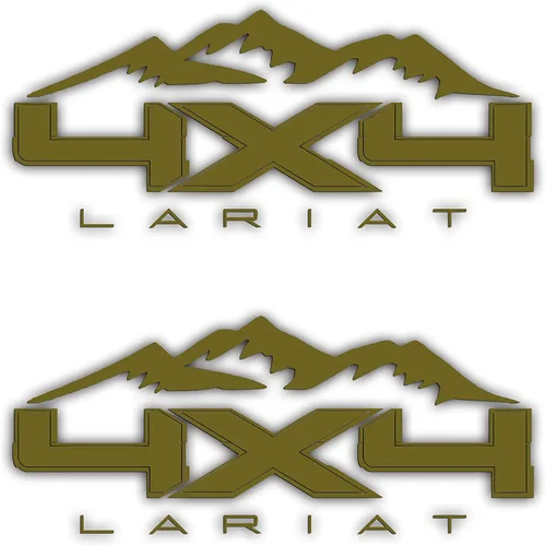 Vista 11 de 4X4 Mountain Bedside Vinyl Decal for Ford Lariat Trucks Blue