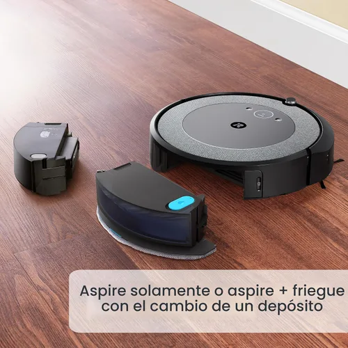 Vista 3 de iRobot Roomba Combo i5+ Robot aspirador y trapeador con vaciado automático, limpia por habitación con mapeo inteligente, se vacía hasta 60 días