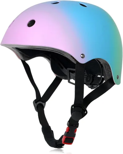 Vista 15 de Casco de bicicleta para niños, ajustable y para múltiples deportes, desde niños pequeños hasta jóvenes, 3 tallas Negro