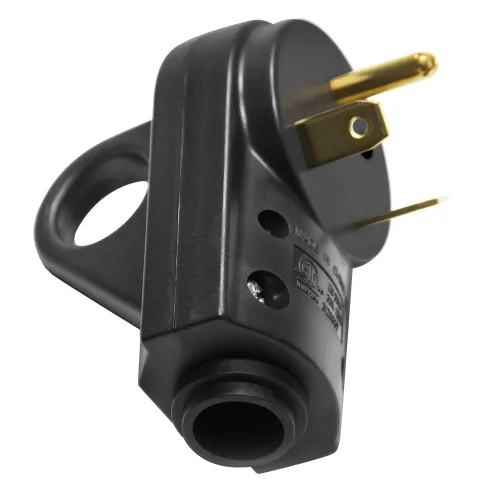 Vista 5 de Enchufe macho de repuesto para autocaravana de 30 amperios, resistente NEMA TT-30P, enchufe eléctrico de repuesto con mango de fácil desenchufe