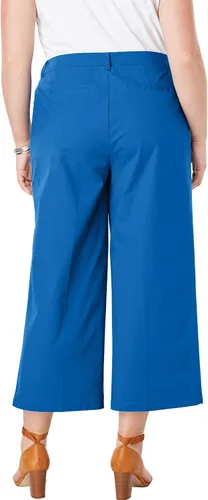 Vista 6 de Jessica London Pantalones cortos de popelina elásticos de pierna ancha para mujer