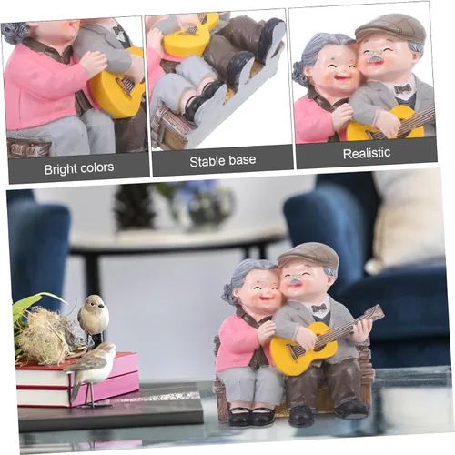Vista 3 de Adornos de memoria de amor, decoración de casa de ancianos, artes y manualidades para adultos, abuelo, aniversario, despedida de soltera, figura