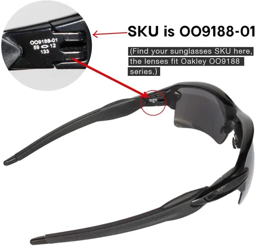Vista 4 de Walleva - Lentes de repuesto para gafas de sol Oakley Flak 2.0 XL, 26 opciones disponibles