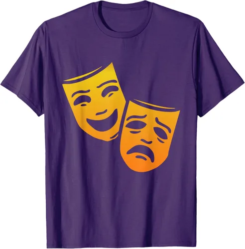 Vista 50 de Comedia y tragedia griega teatro máscaras camiseta