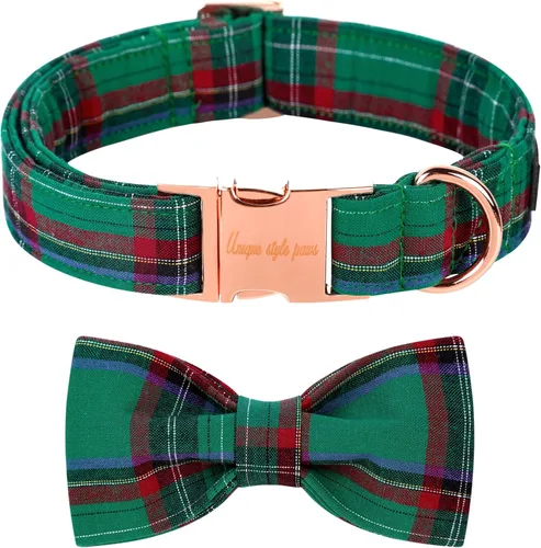 Vista 14 de Unique style paws - Collar de otoño para perros con lazo, collar para cachorros, regalo para mascotas, collar ajustable para perro, collares