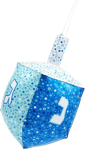 Vista 3 de The Dreidel Company Hanukkah Dreidel inflable, decoraciones de fiesta y eventos de Januka, 24 pulgadas de alto (paquete de 2)