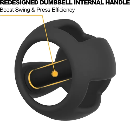 Vista 2 de POWER GUIDANCE Mancuernas Spherebell + Kettlebell, Logra el Máximo Rendimiento de Ejercicio Mientras Minimiza el Estrés en las Articulaciones