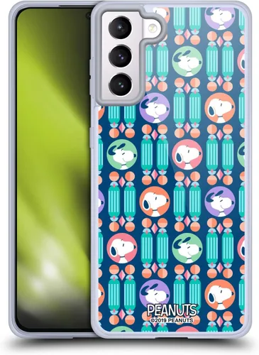 Vista 167 de Head Case Designs Snoopy Deco Dreams - Funda de gel con licencia oficial de Peanuts Blue Pattern [protección de grado militar] compatible con Google