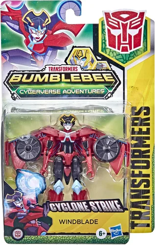 Vista 2 de Transformers Bumblebee Cyberverse Adventures Dinobots Unite Action Attackers Warrior Class Windblade with Cyclone Strike