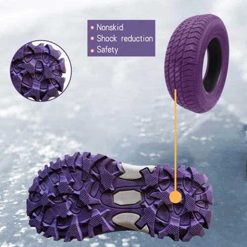 Vista 5 de JACKSHIBO Botas de nieve impermeables para niñas y niños (chiquitos y grandes)