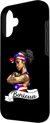 Vista 2 de Funda para iPhone 16 chica puertorriqueña Boricua Puerto Rico Flag Pride Mujer