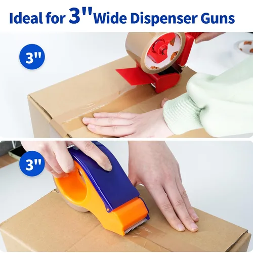 Vista 5 de TAPEBEAR Cinta de embalaje marrón, 12 rollos, repuestos de cinta de embalaje resistente de 1.88 pulgadas x 55 yardas para cajas, cinta marrón