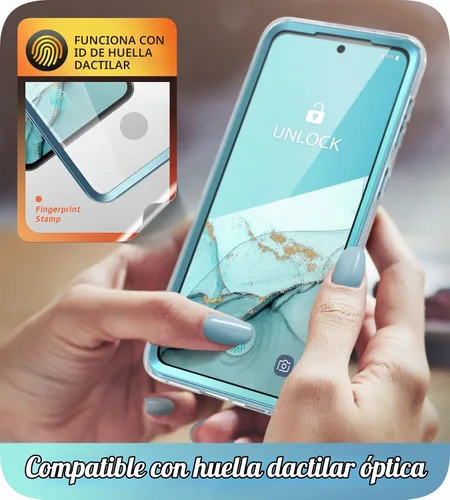 Vista 6 de i-Blason Cosmo Series - Funda para Samsung Galaxy S21 FE 5G (versión 2022), funda protectora delgada y elegante con protector de pantalla integrado