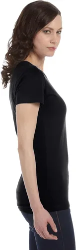 Vista 4 de Bella Canvas Camiseta de manga larga para mujer, Negro