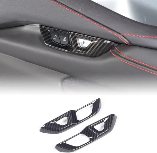 Vista 31 de CHEAYAR Marco de Decoración y Cubierta de Remate Compatible con Interruptor de Elevación de Ventana para Chevrolet Corvette C8 2020-2023