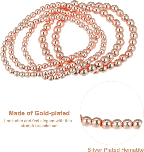 Vista 3 de VOCOSTE Pulsera de cuentas para mujer kit de pulsera elástica elástica apilable